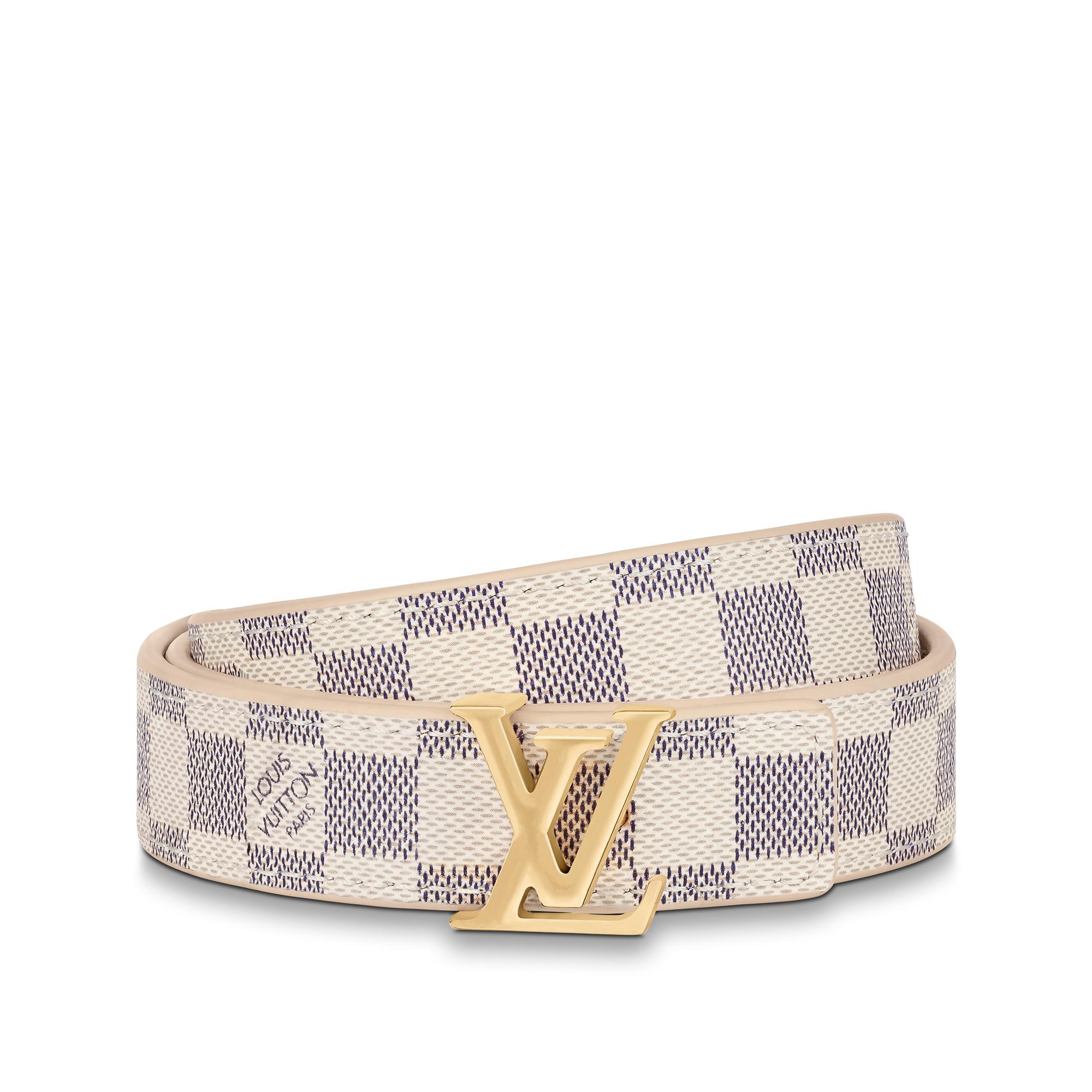 LV Iconic 20 mm Reversible Belt Damier Azur - Women - Accessories 